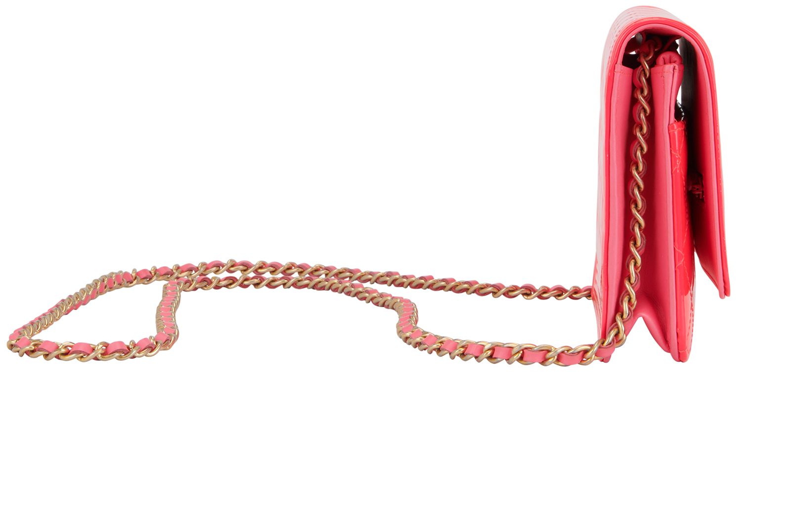 WOC Boy Bag, &pound;1,600, Handbags, Pink, Patent Leather, Side view